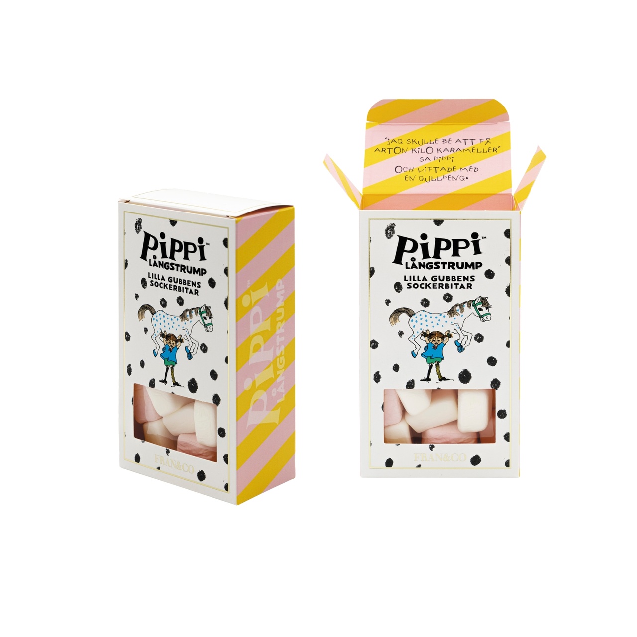 Godisask Pippi Lilla Gubbens Sockerbitar