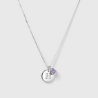 Berlock Beloved Månadssten Februari Silver