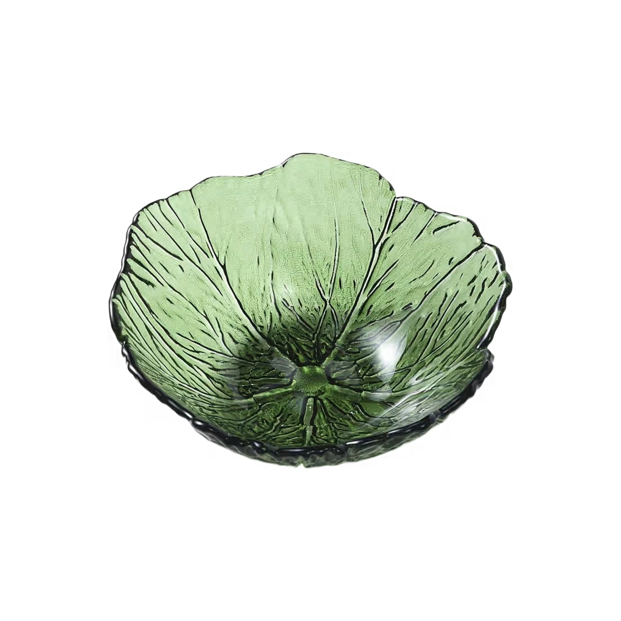 Skål Cabbage glas 16 cm Grön