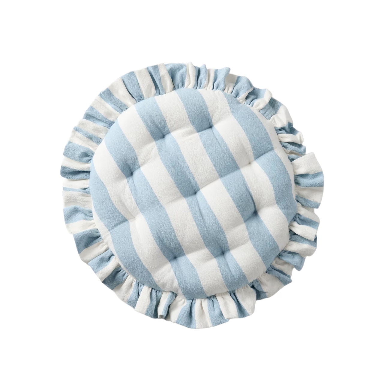 Sittdyna Block Frill rund Blå