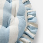 Sittdyna Block Frill rund Blå