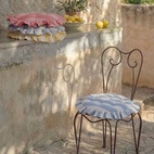 Sittdyna Block Frill rund Blå