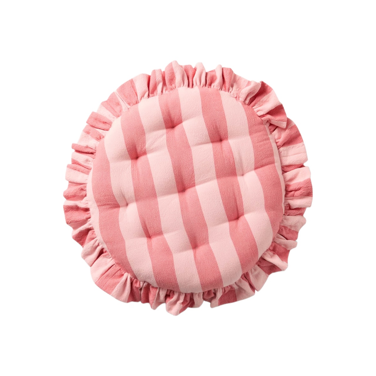 Sittdyna Block Frill rund Rosa