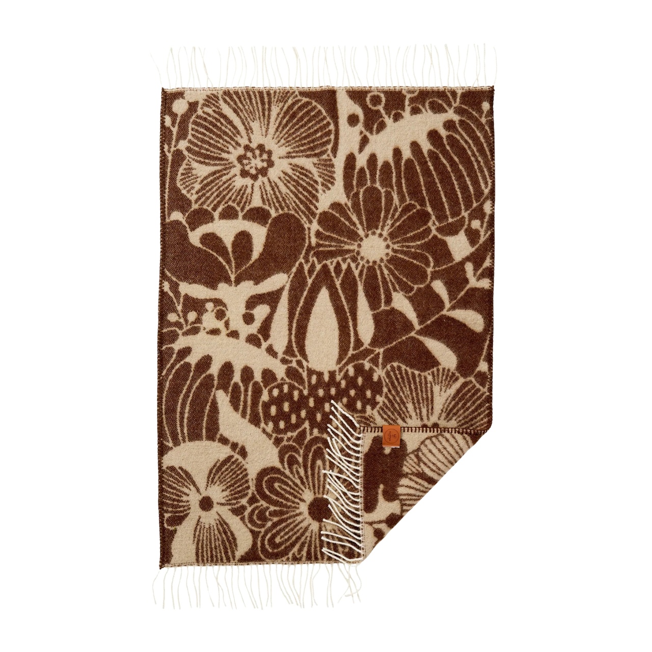 Barnpläd Blomranka baby Brown/beige