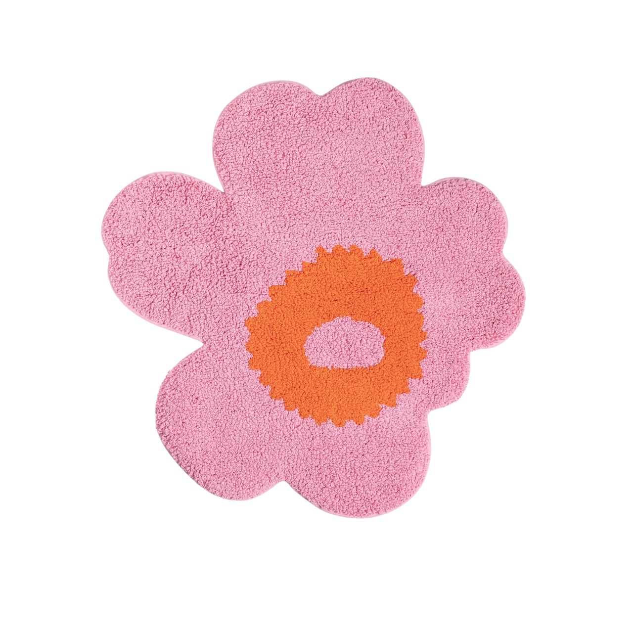 Badrumsmatta Unikko 73x74 cm orange/rosa