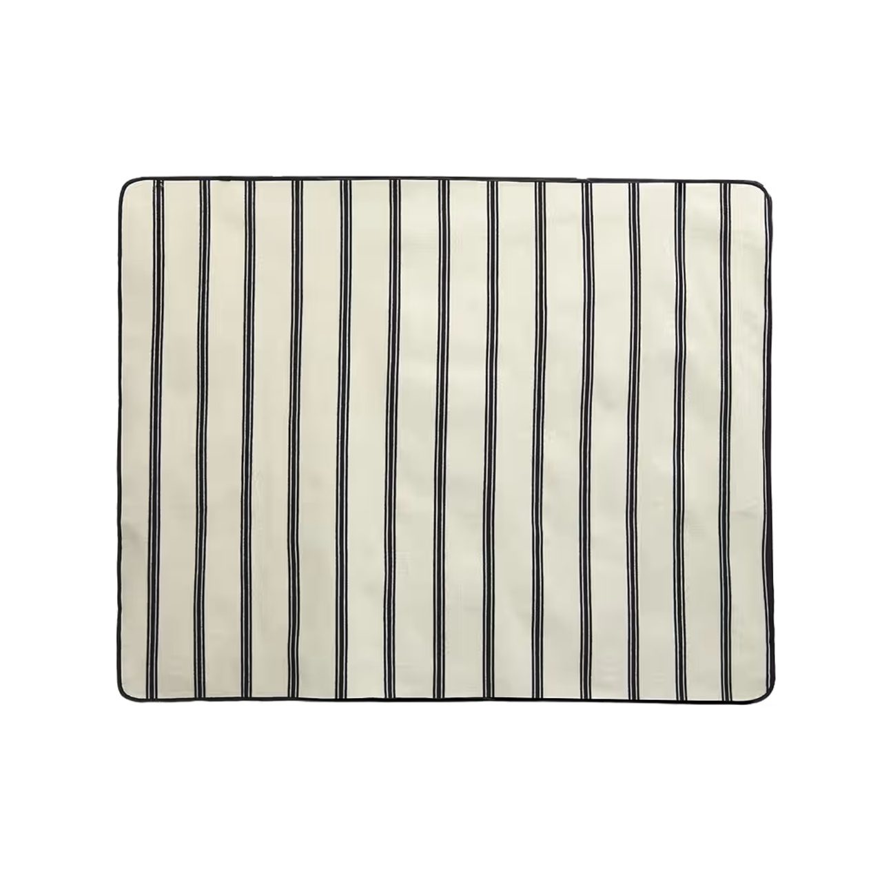 Picnickfilt Stripe 120x150 cm svart/vit
