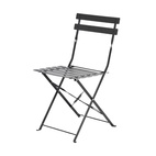 Stol Strada utomhus Svart 2-pack