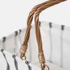 Picnickorg ihopfällbar Rand off white/svart