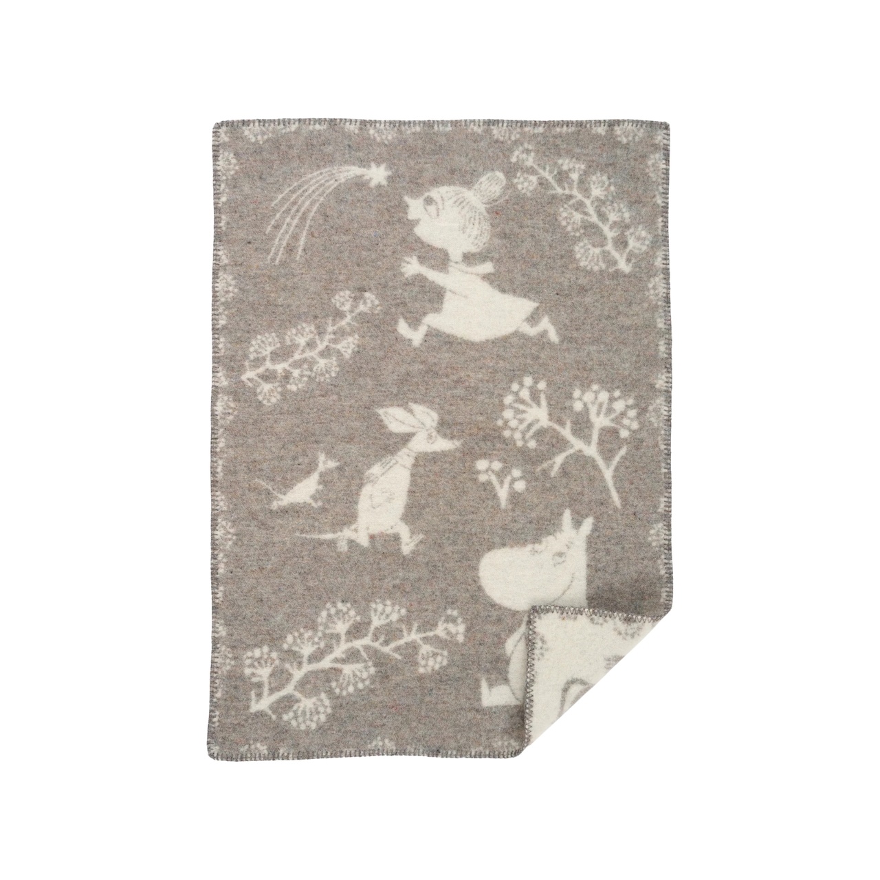 Barnpläd Moomin winterland Grå