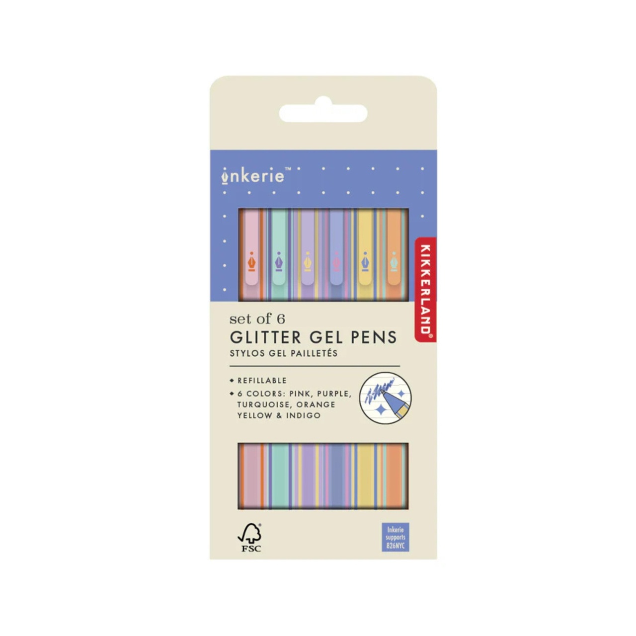 Penna glitter 6-pack