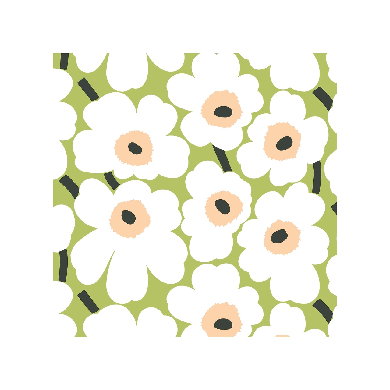 Servett Unikko Mini 33 cm Ljusgrön