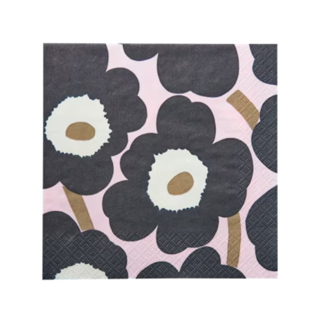 Servett Unikko 33 cm Svart/rosa
