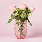 Vas Donna kristall 21 cm rosa