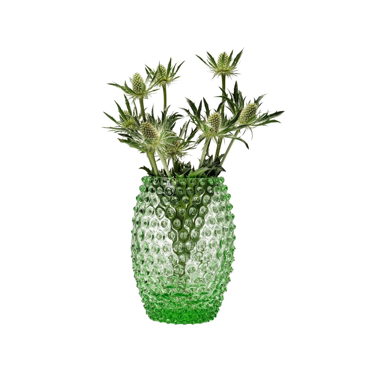 Vas Donna kristall 21 cm grön