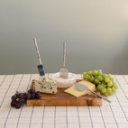 Ostkniv set Bambu/Silver