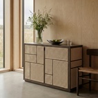 Sideboard Air, Mörk Ek, Cane