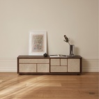 Sidobord låg Air, Mörk Ek, Cane