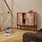 Sideboard Air med ben, Röd