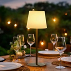 Bordslampa Arc Solcell USB Ivory sand