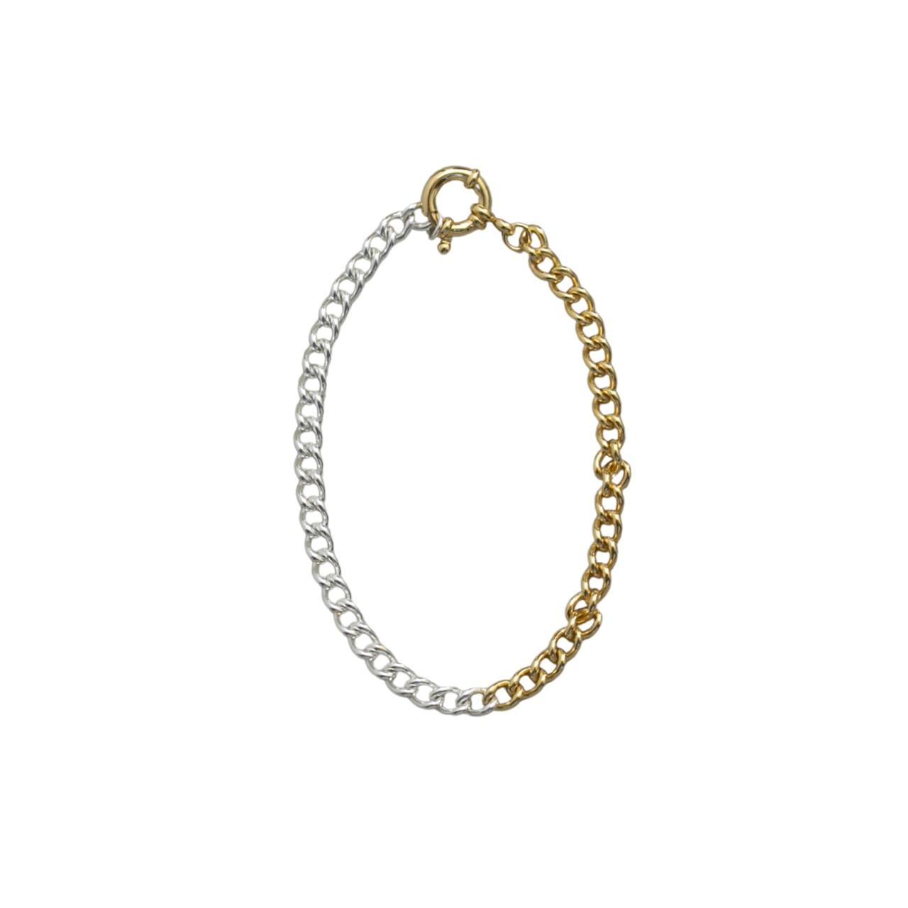 Armband Fusion 18cm silver/guld