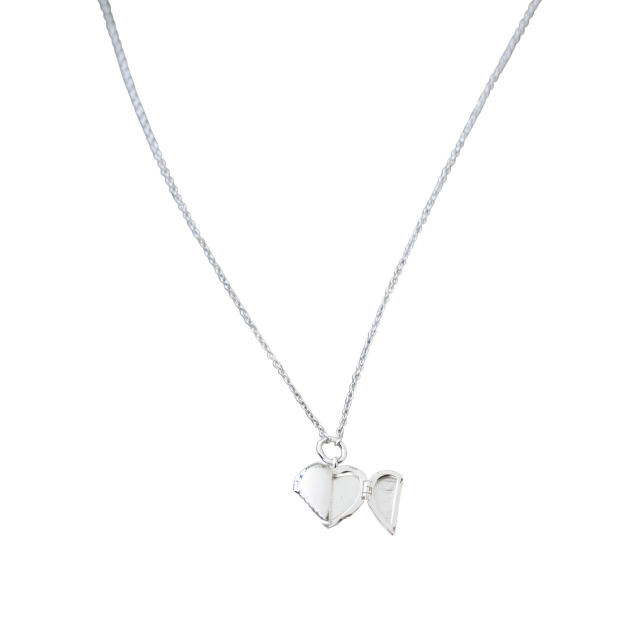 Halsband Hjärta medaljong silver