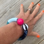 Armband Ark Ester blå/randig 17 cm