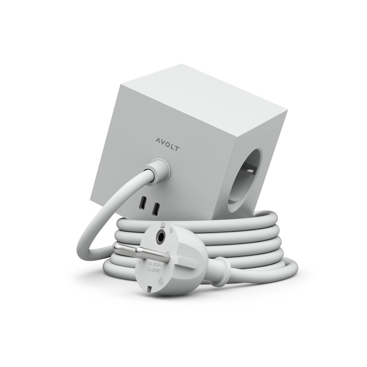 Grenuttag Square 1 USB-C 30W 1,8 m Gotland Gray