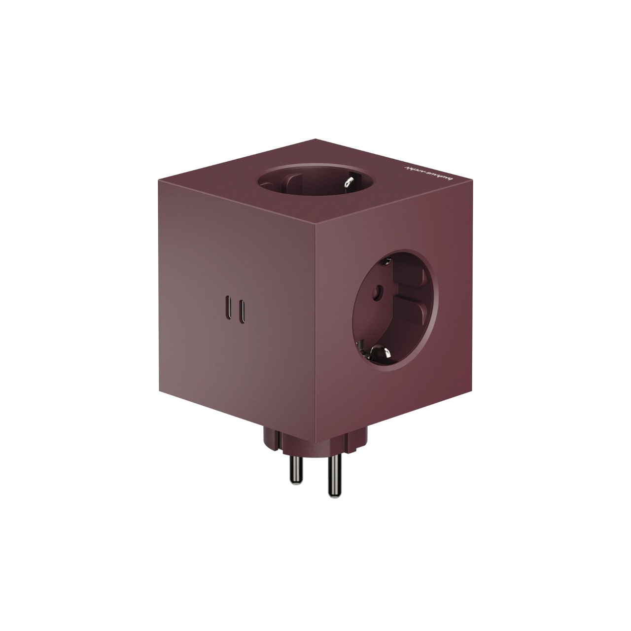 Förgreningsuttag Square 2 USB-C Mulberry Red