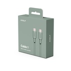 Laddsladd Avolt USB-C 2m Oak green
