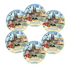Glasunderlägg Uppsala 6-pack