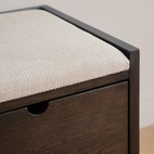 Bänk Hillmond 2 L Brun