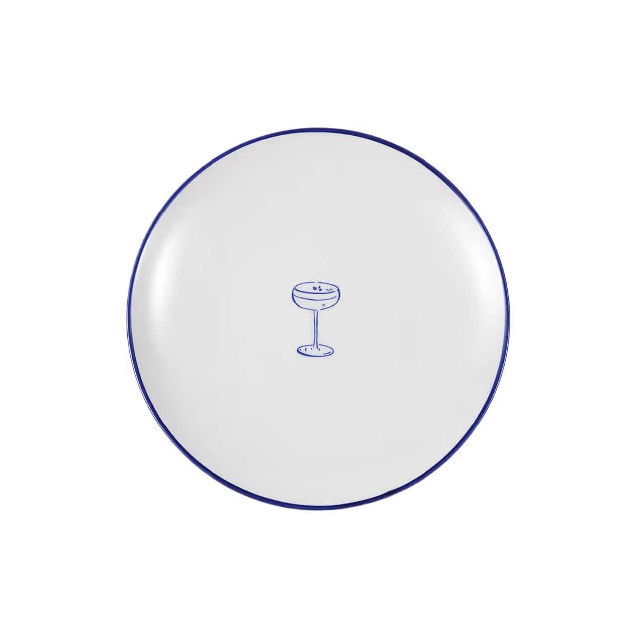 Assiette Parisa Cocktail 19 cm vit/blå