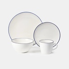 Skål Parisa 15 cm vit/blå