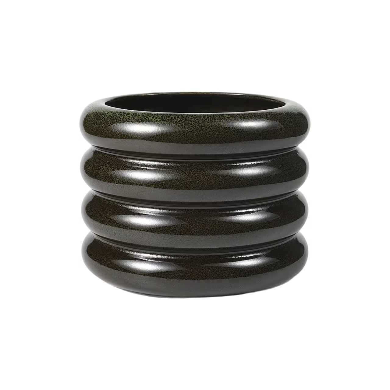 Kruka Wave 14 cm Mörkgrön