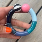 Armband Ark Ester blå/randig 17 cm