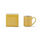 Mugg Astrid Oh yes, time flies Yellow