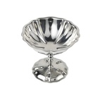 Glasskål Shell silver