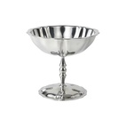 Glasskål Shell silver