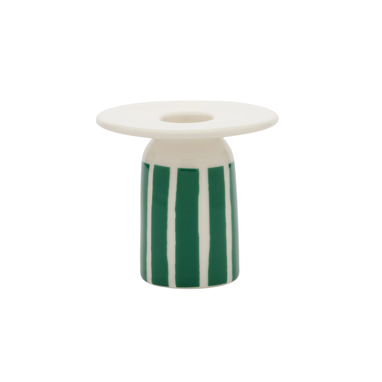 Ljusstake Piccolo 8 cm Vit/Grön