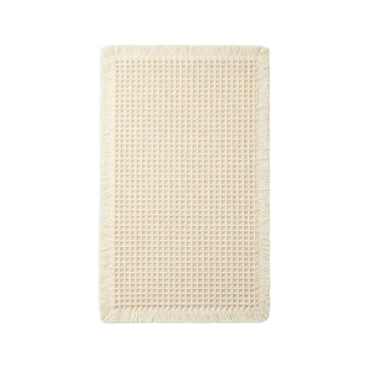 Badrumsmatta Waffle 50x80 cm Offwhite