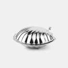 Smörsnäcka med lock silver