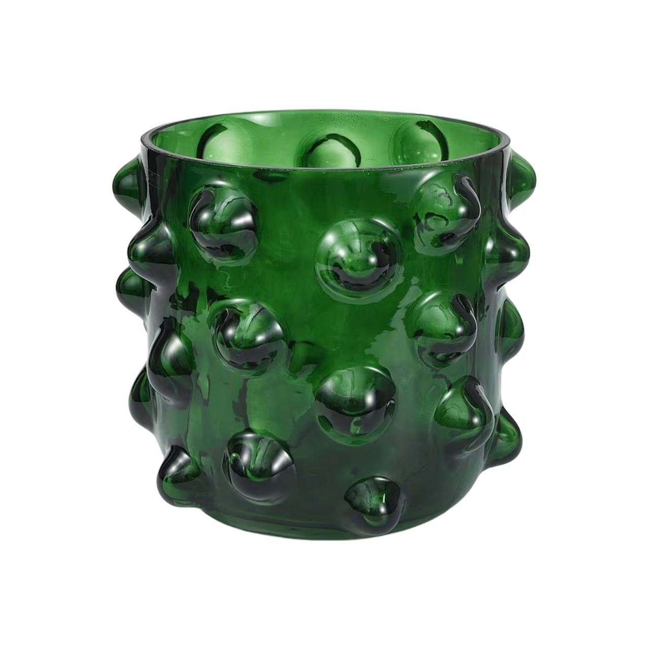 Kruka Spike glas L Grön