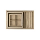 Förvaringsbricka mocka 3 set beige