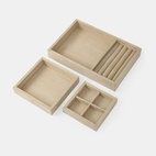 Förvaringsbricka mocka 3 set beige