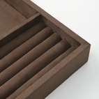 Förvaringsbricka mocka 3 set mörkbrun