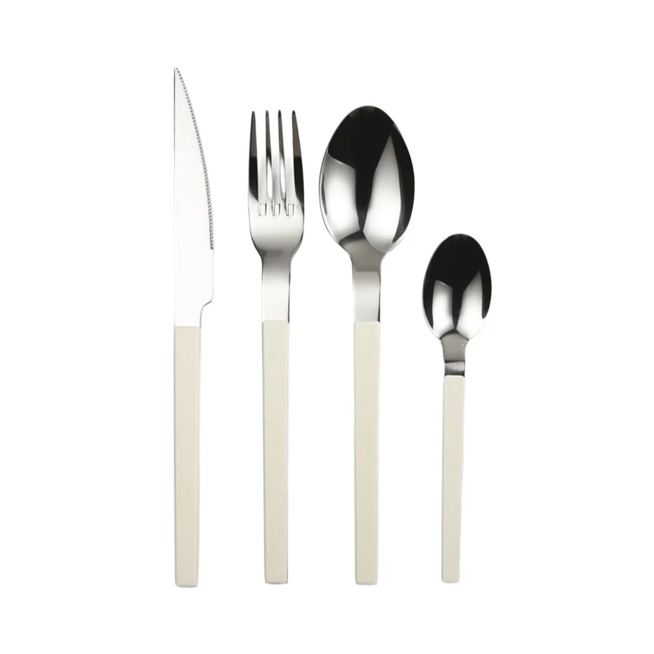 Besticksset Bisou 16 delar krämvit