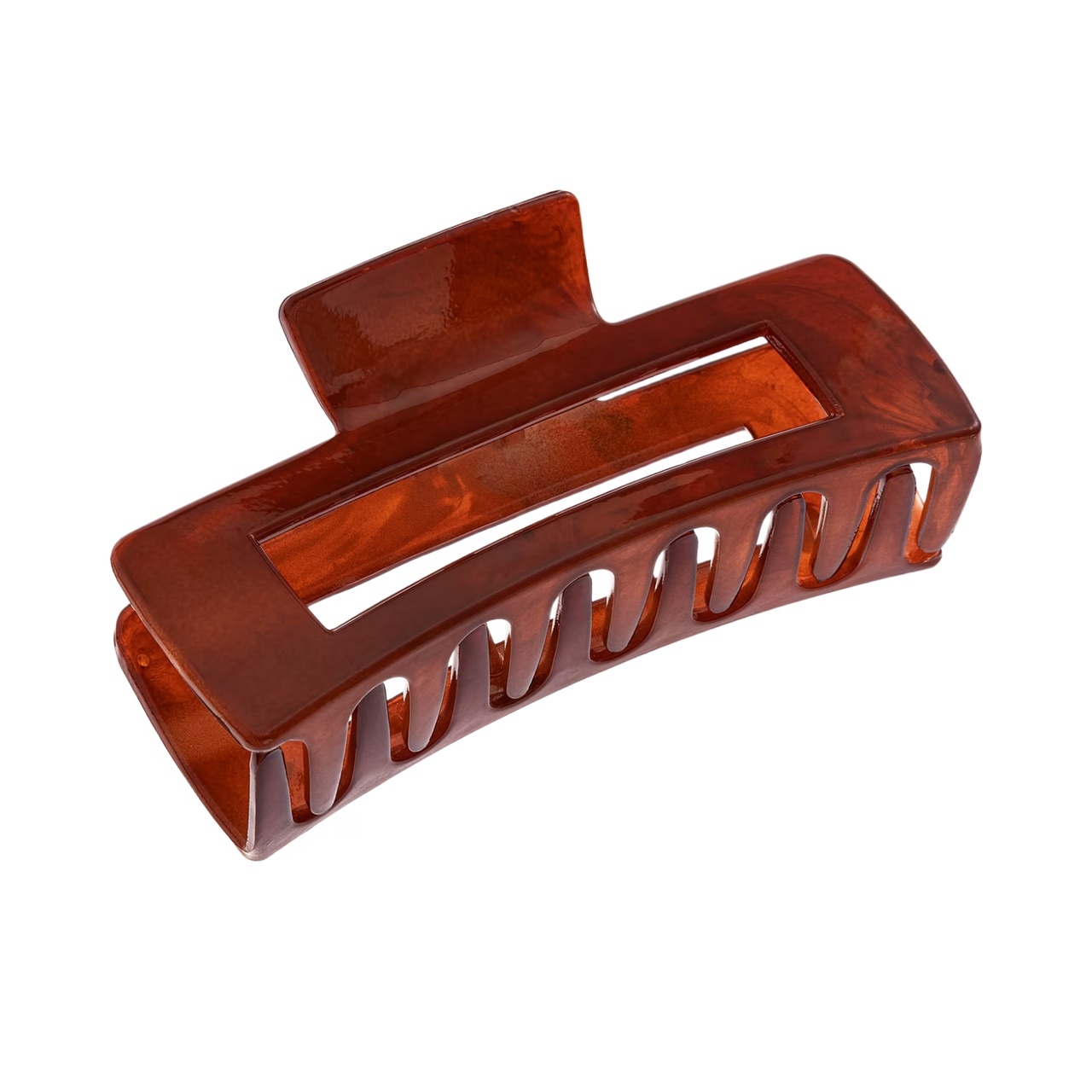 Hårklämma Jasmine Medium 10 cm Blank Caramel