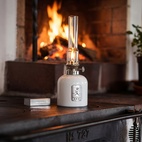 Fotogenlampa glas vit