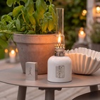 Fotogenlampa glas vit