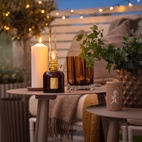 Fotogenlampa glas brun